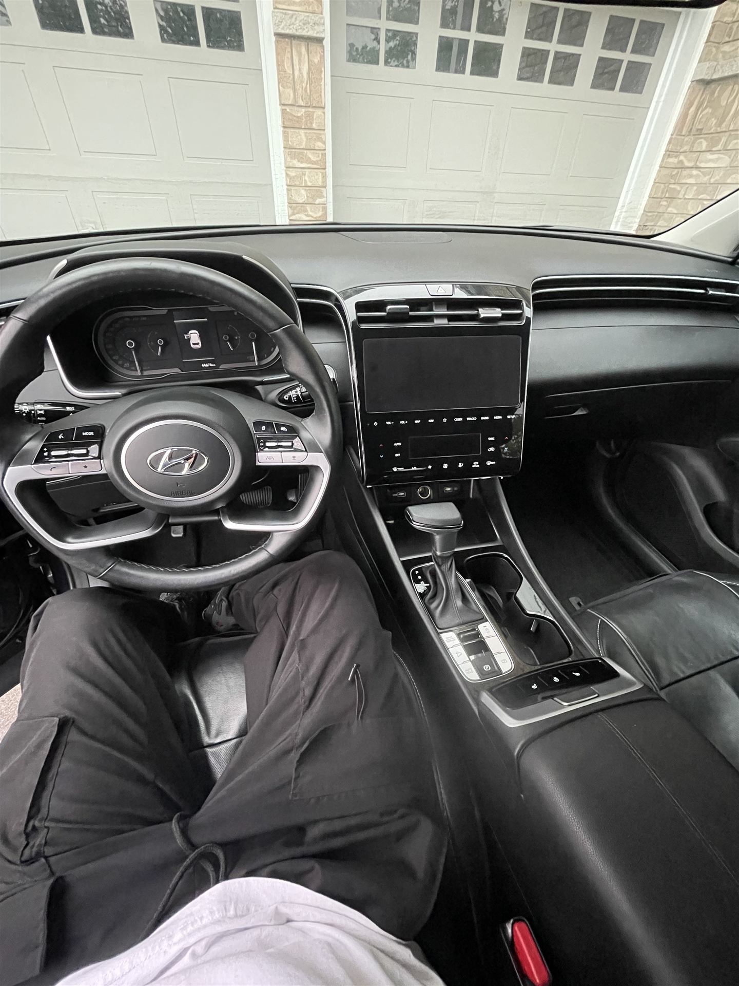 Hyundai driver seat and center console after detail
